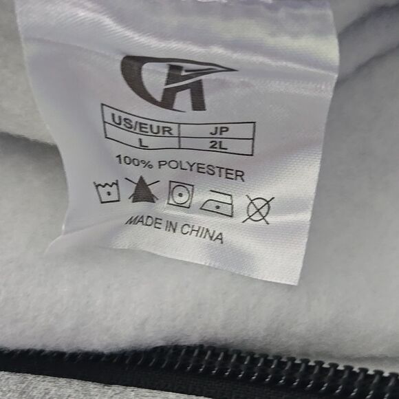 Mens Gray Hooded Jacket Large Zip Up Top Comfort Style Gym Daily Pockets Lounge - Picture 5 of 15